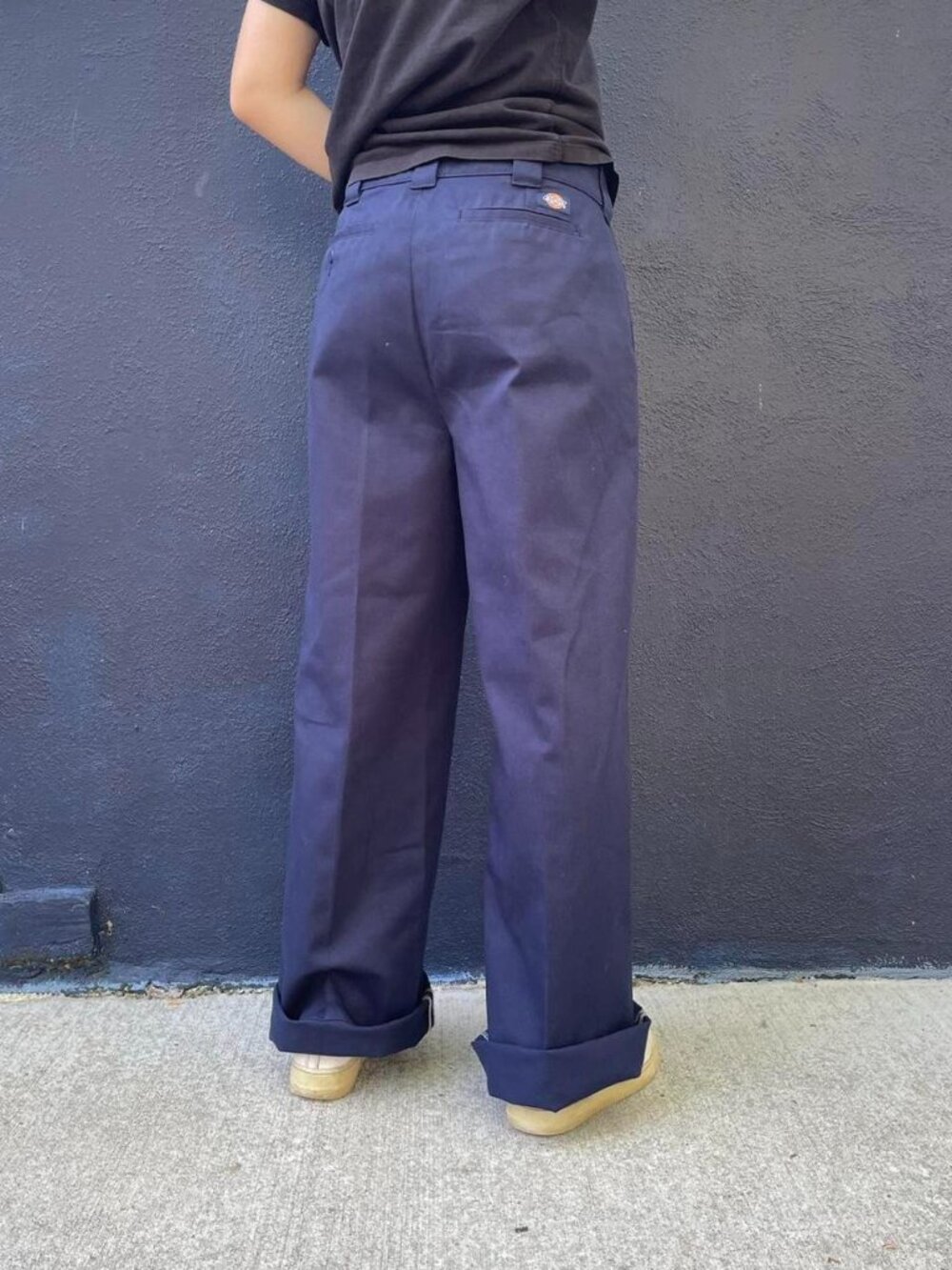 Navy blue wide legged Dickies pants size 10R/32"